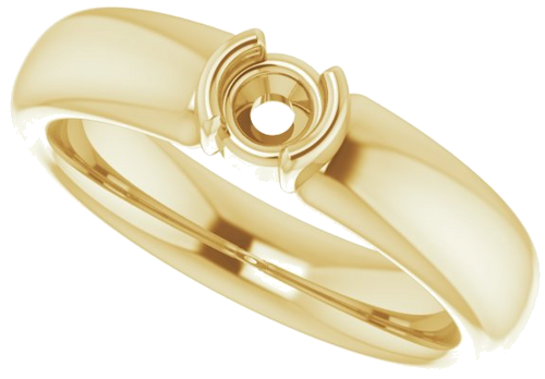 Sužadėtuvių Žiedas „Half-Bezel Solitaire“ 14k yellow gold Round 4.1mm (5)