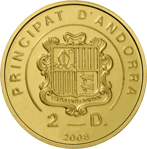 2008 Andora Pieta by Michelangelo 2 Diners gold coin (2)