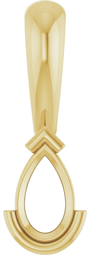 Pakabukas „Solitaire“ 14k yellow gold Pear 5mm x 3mm (1)