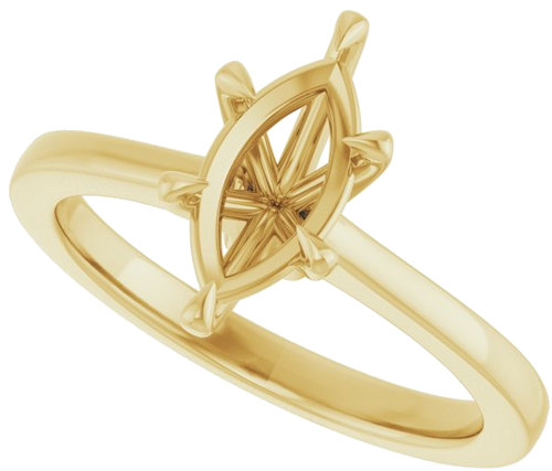Sužadėtuvių Žiedas „Claw-Prong“ 14k yellow gold Marquise 10mm x 5mm (5)