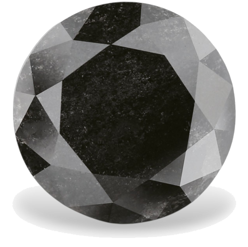 4.72 carat Fancy Black-VVS2 Excellent cut Natūralus Round Deimantas (1)