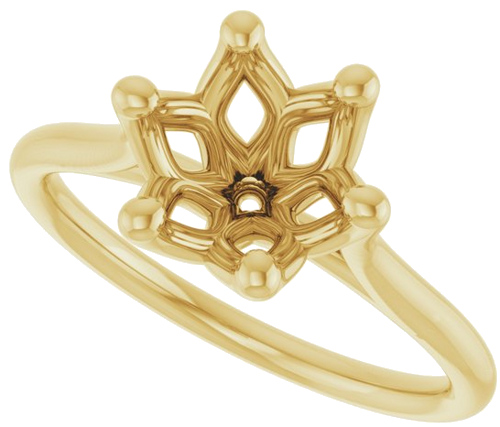 Sužadėtuvių Žiedas „Cathedral-Style Solitaire“ 14k yellow gold Round 8mm (5)