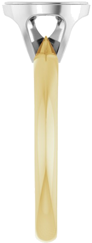 Sužadėtuvių Žiedas „Solitaire“ 585 Baltojo Ir Geltonojo Aukso Oval 8mm x 6mm (4)