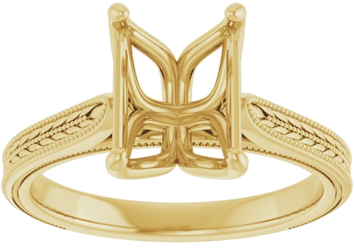 Sužadėtuvių Žiedas „Solitaire“ 14k yellow gold Emerald 9mm x 7mm (3)