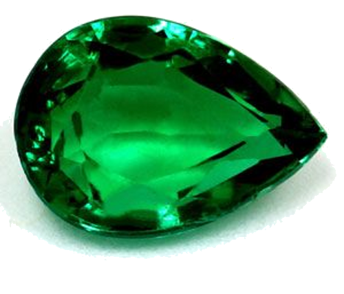0.7 carat GREEN Pear Smaragdas (1)
