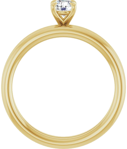 Sužadėtuvių Žiedas „Claw-Prong Solitaire“ 10k yellow gold Round 4.4mm (7)