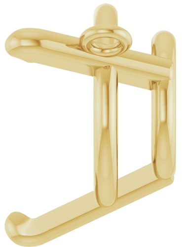 Pakabukas „Round 3-Prong“ 585 Geltonojo Aukso Round 9mm (3)