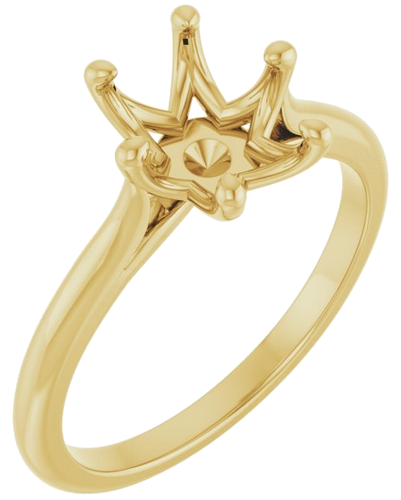Sužadėtuvių Žiedas „Solitaire“ 14k yellow gold Oval 9mm x 7mm (1)
