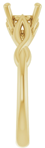 Sužadėtuvių Žiedas „Solitaire Sculptural“ 14k yellow gold Round 7mm (4)