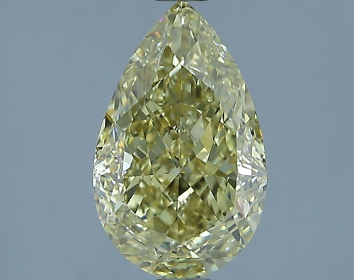 2.01 carat Fancy Yellow-VS1 Natūralus Pear Deimantas (1)