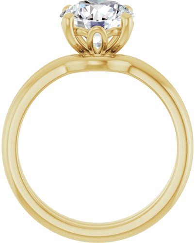 Sužadėtuvių Žiedas 14k yellow gold Round 8.2mm (7)