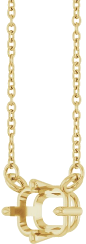 Pakabukas „Claw-Prong Solitaire“ 14k yellow gold Emerald 7mm x 5mm (2)