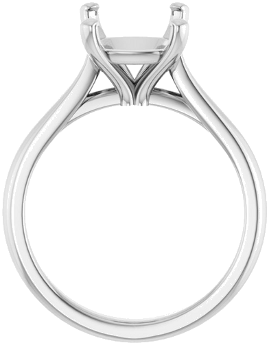 Sužadėtuvių Žiedas 14k white gold Elongated Cushion 11mm x 9mm (2)