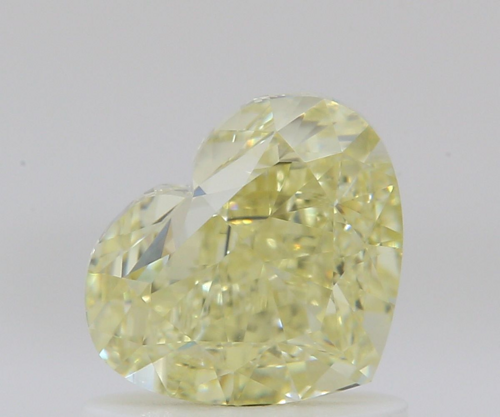 1.0 carat Fancy Light Yellow-VS2 Natūralus Heart Deimantas (1)