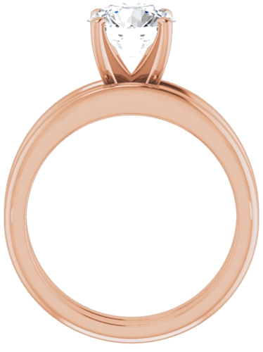 14K Rose  7.4 mm Round Solitaire Engagement Ring Mounting (7)