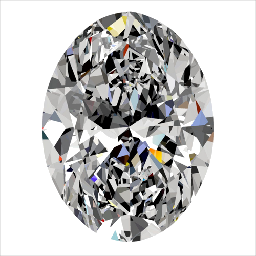 0.4 carat E-VVS1 Natūralus Oval Deimantas (1)