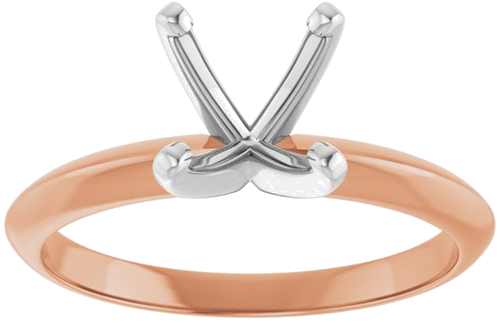 Sužadėtuvių Žiedas „Light Solitaire“ 585 Baltojo Ir Rožinis Aukso Round 7.3mm x 7.7mm (3)