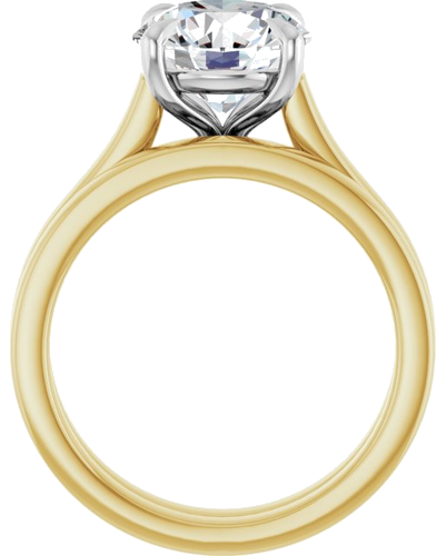 Sužadėtuvių Žiedas „Claw-Prong“ 14k yellow/white gold Round 9mm (7)