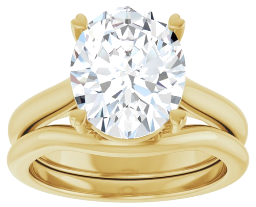 Sužadėtuvių Žiedas „Hearts on Top™“ 14k yellow gold Oval 11mm x 9mm (8)