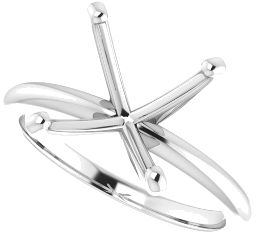 Sužadėtuvių Žiedas „Solitaire“ 14k white gold Square 8mm (5)