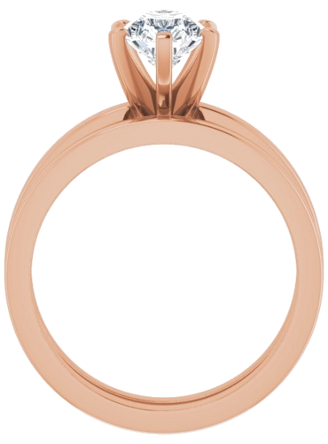 Sužadėtuvių Žiedas „Solitaire“ 585 Rožinis Aukso Pear Shape 9mm x 6mm (7)