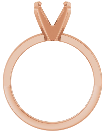 14K Rose 7.8-8.6 mm Round Solitaire Engagement Ring Mounting (2)