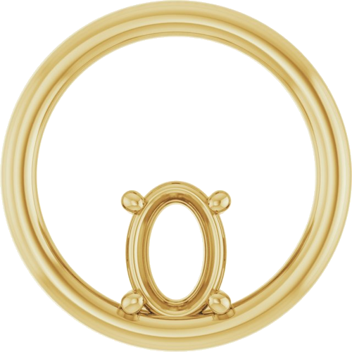 14K Yellow  7x5 mm Oval Pendant Mounting (1)