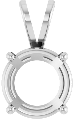 Pakabukas „Round 4-Prong Basket“ 10k white gold Round 10.5mm (1)