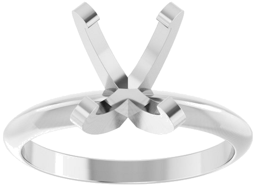 Platinum 9x7 mm Oval Solitaire Engagement Ring Mounting (3)