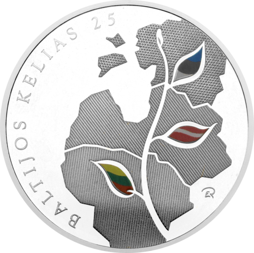 2014 Baltijos kelias Lietuva 50 litų sidabrinė moneta PF 69 ULTRA CAMEO (3)