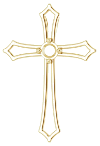 14K Yellow  3.5 mm Round Pendant Mounting (1)