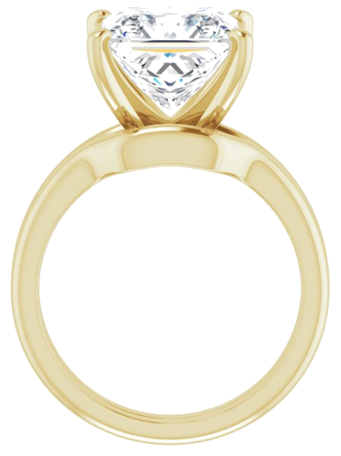 Sužadėtuvių Žiedas „Solitaire“ 585 Geltonojo Aukso Square 9mm (7)