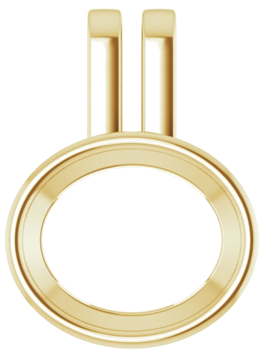 Pakabukas „Solitaire“ 417 Geltonojo Aukso Oval 12mm x 10mm (1)