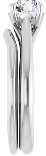 Sužadėtuvių Žiedas „Solitaire“ 585 Baltojo Aukso Round 5.8mm (9)