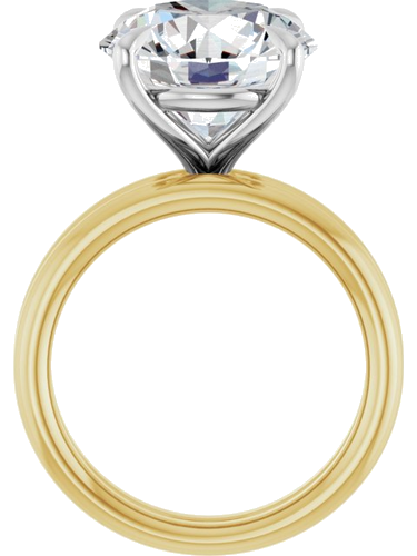 Sužadėtuvių Žiedas „Claw-Prong Solitaire“ 14k yellow/white gold Round 12mm (7)