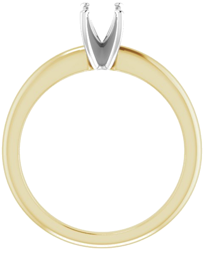 Sužadėtuvių Žiedas „Solitaire“ 585 Baltojo Ir Geltonojo Aukso Emerald 6mm x 4mm (2)