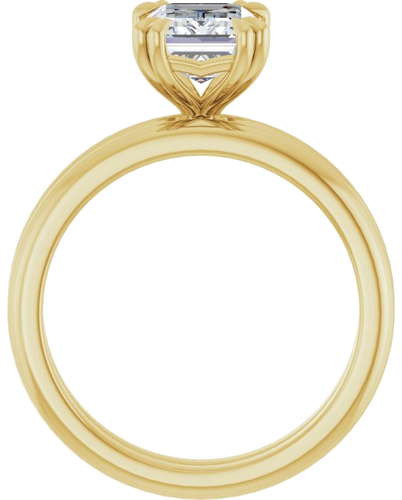 Sužadėtuvių Žiedas „Double Claw-Prong“ 14k yellow gold Emerald 8mm x 6mm (7)