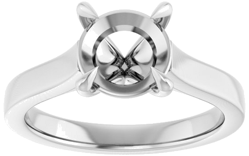 Sužadėtuvių Žiedas „Claw-Prong“ 14k white gold Round 8mm (3)