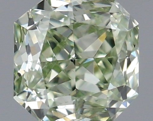 0.26 carat Fancy Intense Yellowish Green-VS1 Natūralus Square Radiant Deimantas (1)