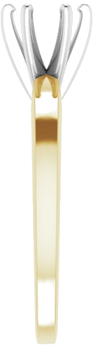 Sužadėtuvių Žiedas „Solitaire“ 585 Baltojo Ir Geltonojo Aukso Round 5.7mm x 6mm (4)