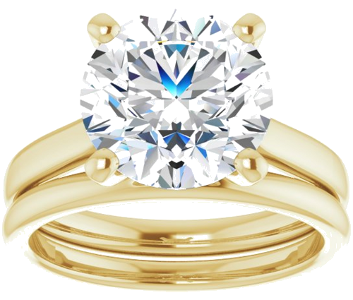 14K Yellow 10 mm Round Engagement Ring Mounting (8)