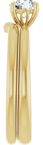 Sužadėtuvių Žiedas „Solitaire“ 585 Geltonojo Aukso Round 5.2mm (9)