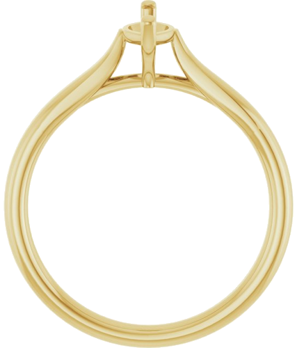 Sužadėtuvių Žiedas 14k yellow gold Marquise 8mm x 4mm (2)