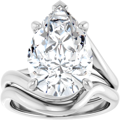 Sužadėtuvių Žiedas „Bypass“ 925 Sidabro Pear 15mm x 10mm (8)