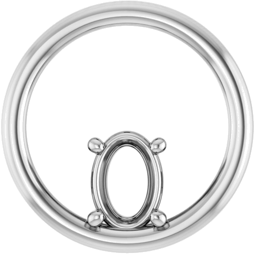 Sterling Silver  7x5 mm Oval Pendant Mounting (1)