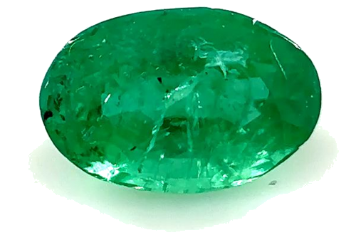 0.42 carat GREEN Oval Smaragdas (1)