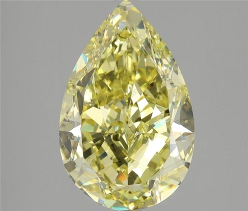 3.33 carat Fancy Intense Yellow-SI1 Natūralus Pear Deimantas (1)