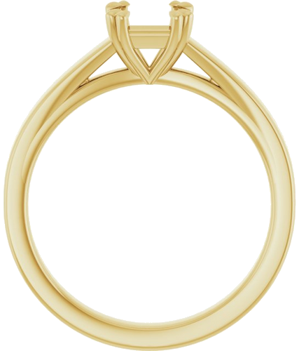 Sužadėtuvių Žiedas „Double Claw-Prong Solitaire“ 14k yellow gold Square 5mm (2)