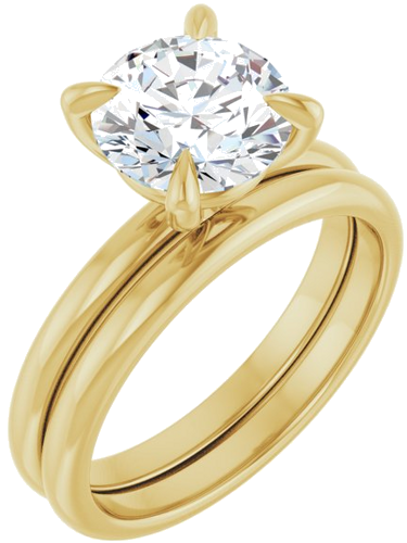 Sužadėtuvių Žiedas „Solitaire“ 18k yellow gold Round 8.2mm (6)