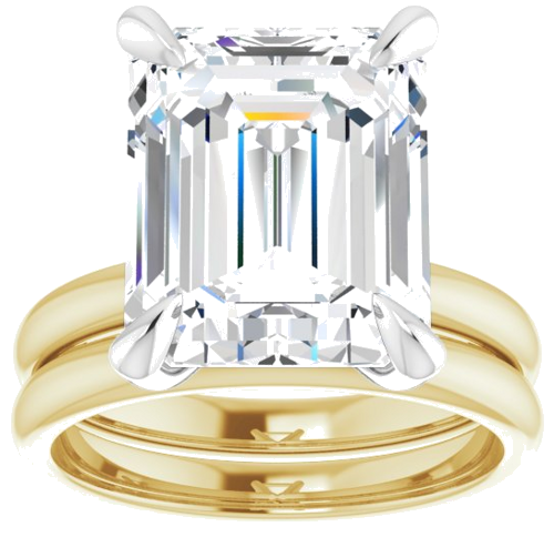 Sužadėtuvių Žiedas „Solitaire“ 585 Baltojo Ir Geltonojo Aukso Emerald 12mm x 10mm (7)